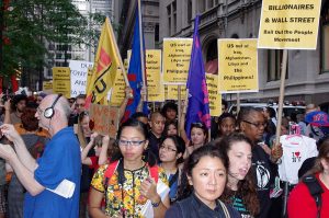 Friday, Day 14 of w:Occupy Wall Street - photos from the camp in Zuccotti Park and the march against police brutality, walking to One Police Plaza, headquarters of the NYPD. (Photo by: David Shinbone)